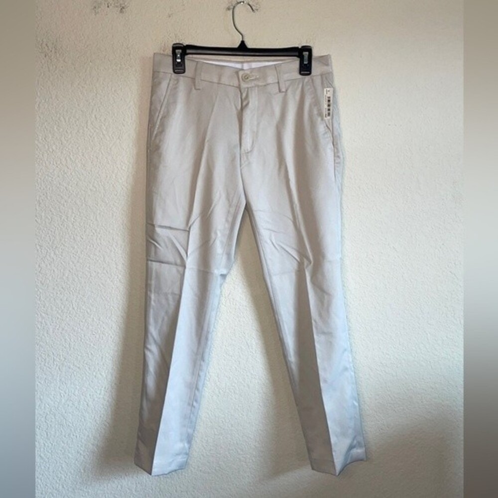 casual golf pants Amazon Essentials Men Slim-Fit Stretch Waist 29"x 28L tan New